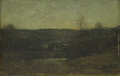 Ein erleuchtetes Dorf, ca. 1887 von Dwight William Tryon